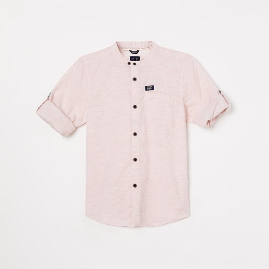 ALLEN SOLLY Boys Textured Full Sleeves Casual Shirt