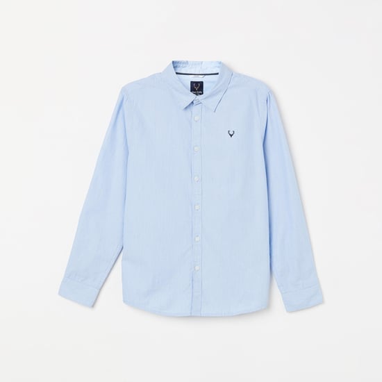 ALLEN SOLLY Boys Textured Full Sleeves Casual Shirt