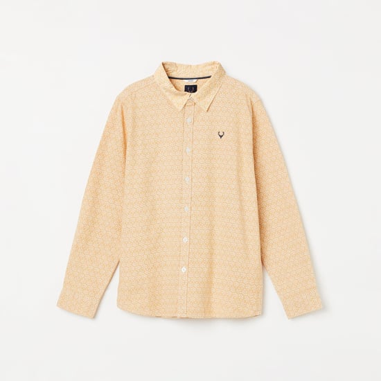 ALLEN SOLLY Boys Printed Full Sleeves Casual Shirt