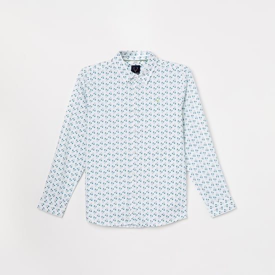 ALLEN SOLLY Boys Printed Full Sleeves Casual Shirt