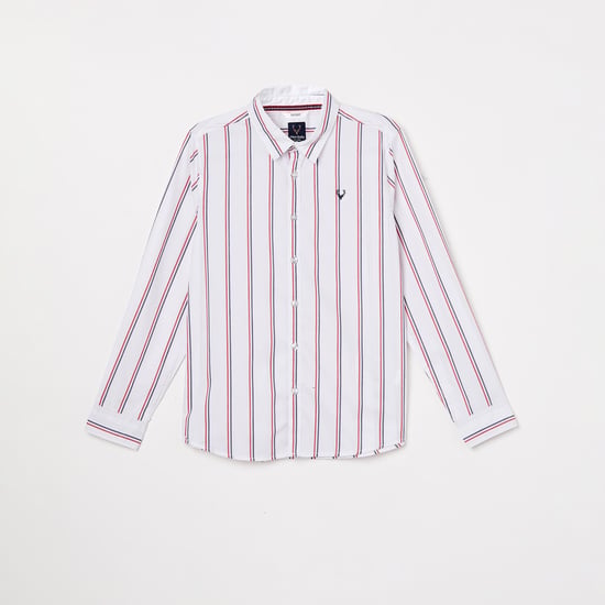 ALLEN SOLLY Boys Striped Full Sleeves Casual Shirt