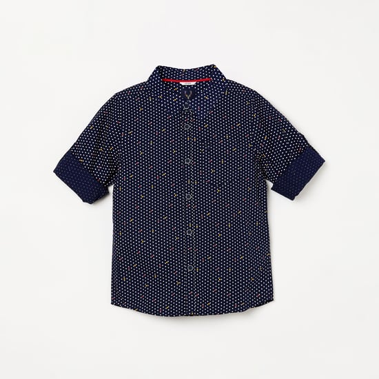 ALLEN SOLLY Boys Printed Full Sleeves Casual Shirt