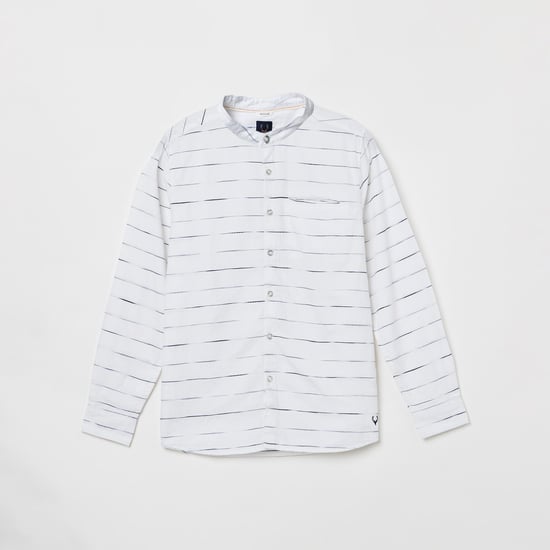 ALLEN SOLLY Boys Striped Full-Sleeves Shirt