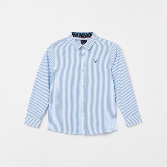 ALLEN SOLLY Boys Striped Regular Fit Casual Shirt