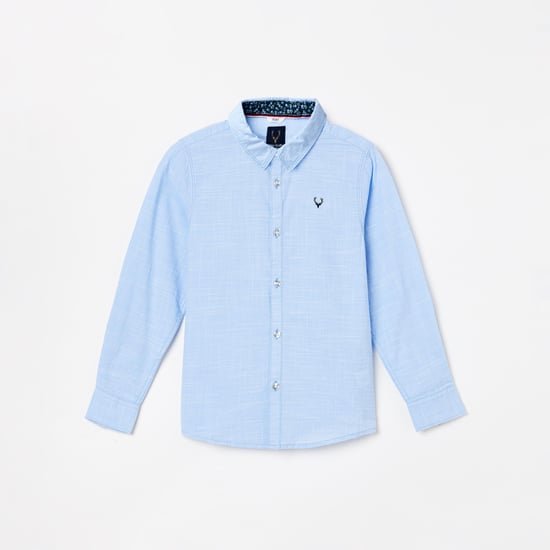 ALLEN SOLLY Boys Textured Full Sleeves Casual Shirt