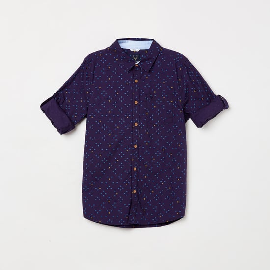 ALLEN SOLLY Boys Printed Full Sleeves Casual Shirt