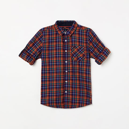 ALLEN SOLLY Boys Checked Full-Sleeves Shirt