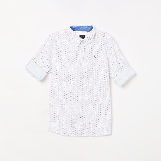 ALLEN SOLLY Boys Printed Full Sleeves Casual Shirt