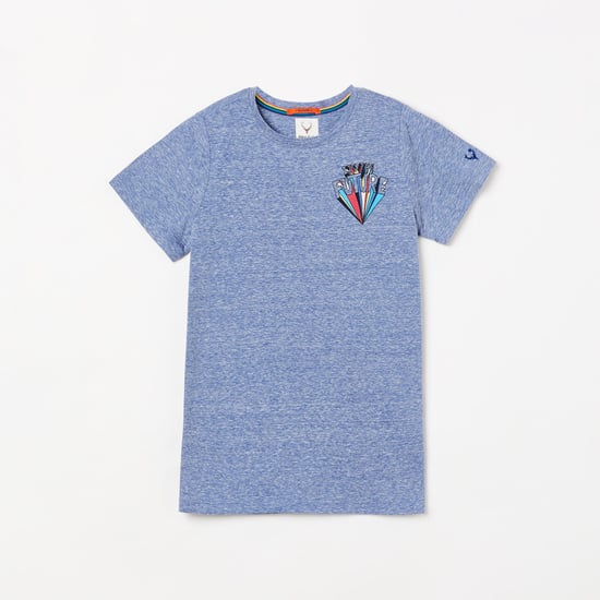 ALLEN SOLLY Boys Printed Crew Neck T-shirt