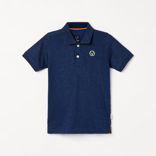 ALLEN SOLLY Boys Solid Polo T-shirt