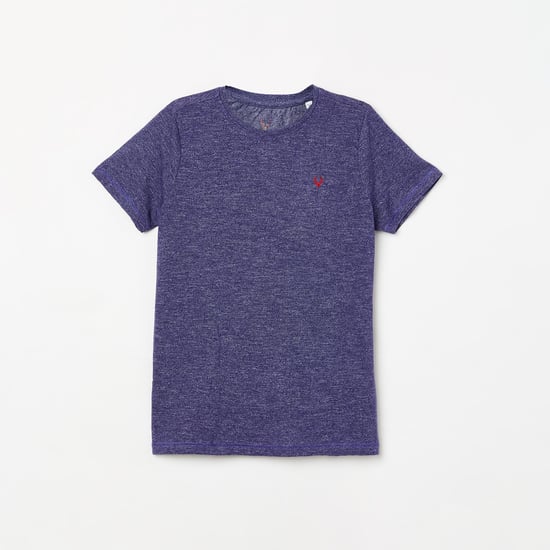 ALLEN SOLLY Boys Solid Crew Neck T-shirt