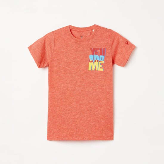 ALLEN SOLLY Boys Printed Crew Neck T-shirt