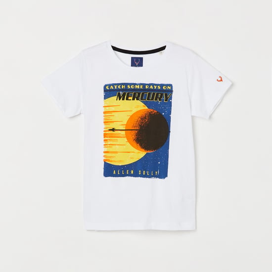 ALLEN SOLLY Boys Graphic Print Short Sleeves T-shirt