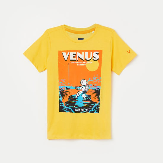 ALLEN SOLLY Boys Graphic Print Short Sleeves T-shirt