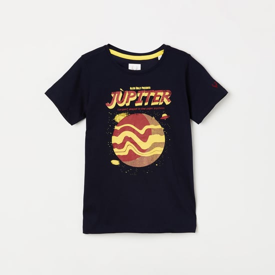 ALLEN SOLLY Boys Graphic Print Short Sleeves T-shirt