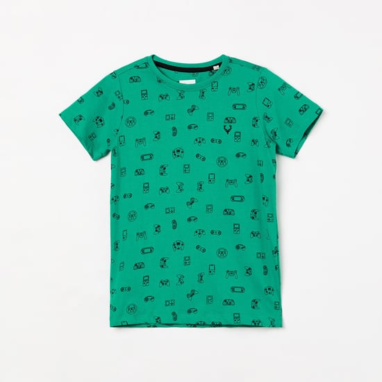 ALLEN SOLLY Boys Printed Short Sleeves T-shirt