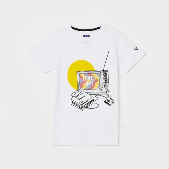 ALLEN SOLLY Boys Graphic Print Short Sleeves T-shirt