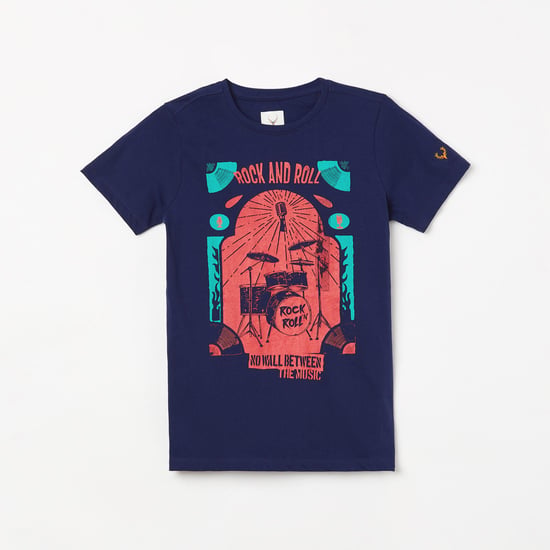 ALLEN SOLLY Boys Graphic Print Short Sleeves T-shirt