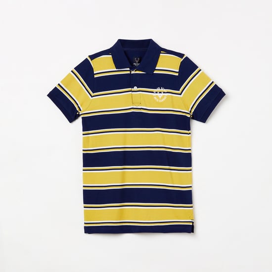 ALLEN SOLLY Boys Striped Polo T-shirt