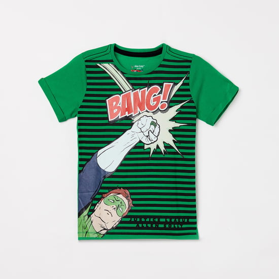ALLEN SOLLY Boys Graphic Print Short Sleeves T-shirt