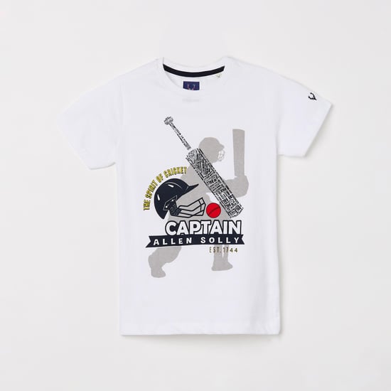 ALLEN SOLLY Boys Graphic Print Short Sleeves T-shirt