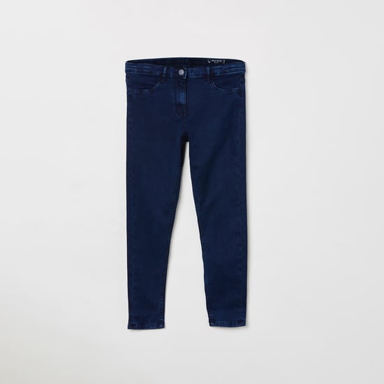 ALLEN SOLLY Girls Solid Slim Fit Jeans