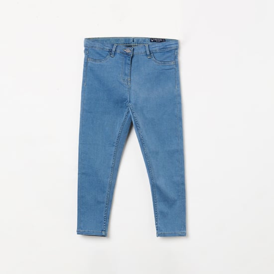 ALLEN SOLLY Girls Solid Slim Fit Jeans