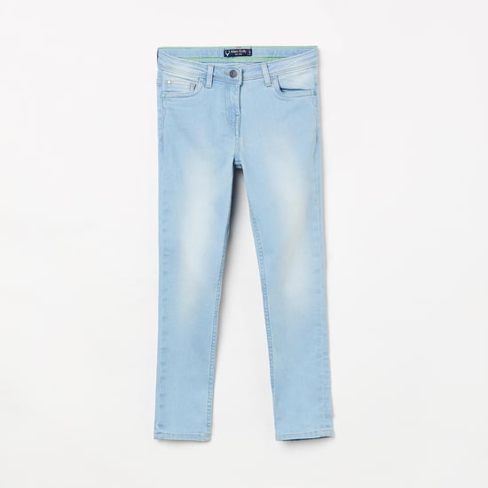 ALLEN SOLLY Girls Lightly Washed Slim Fit Jeans