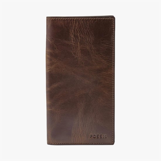 FOSSIL Men Textured Bi-Fold Leather Wallet