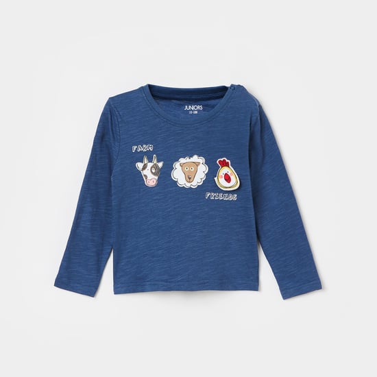 JUNIORS Virobar Boys Slub T-shirt with Applique