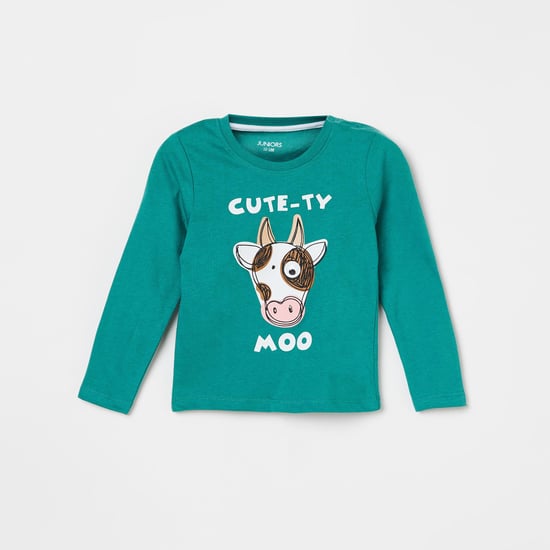 JUNIORS Virobar Boys Graphic Print Long Sleeves T-shirt