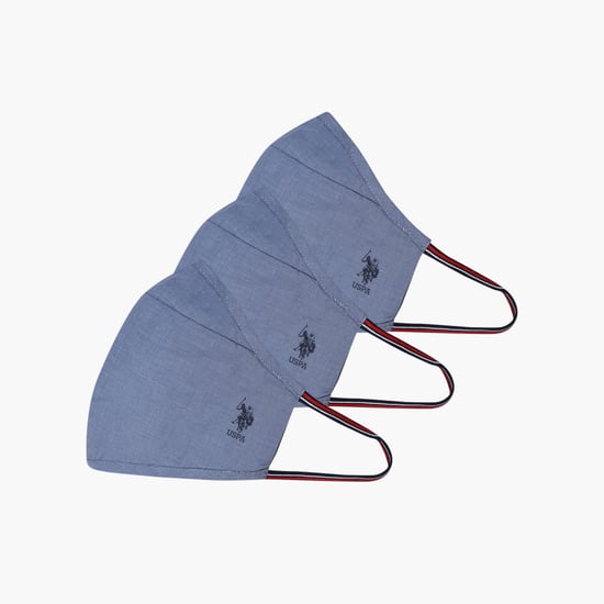 U.S. POLO ASSN. Men Reversible Assorted Outdoor Masks - Pack of 3 Pcs.