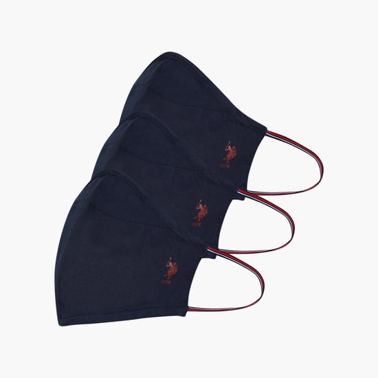U.S. POLO ASSN. Men Reversible Assorted Outdoor Masks - Pack of 3 Pcs.