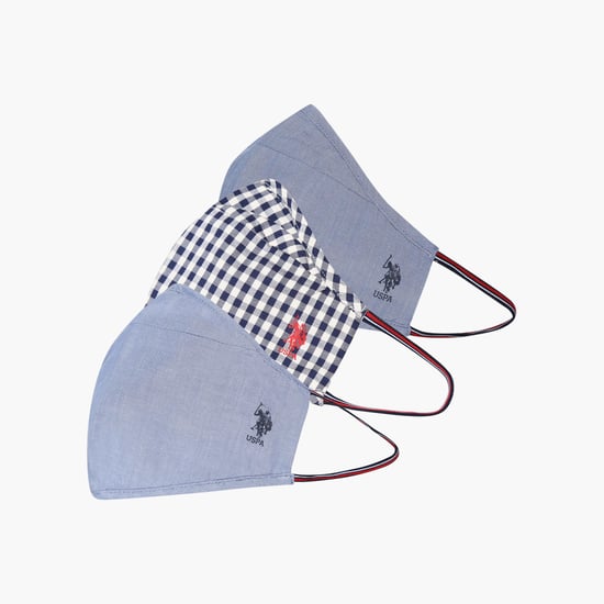U.S. POLO ASSN. Men Reversible Assorted Outdoor Masks - Pack of 3 Pcs.