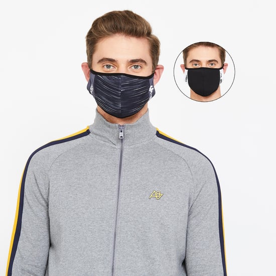 KAPPA Men Textured 3-Layered Assorted Masks - Pack of 2