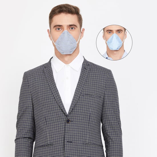 CODE Men Reversible 4-Layer Electrostatic Filteration Mask- Pack of 2