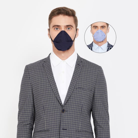 CODE Men Printed 4-Layered Anti-Viral Reusable Masks - Pack of 2 Pcs.