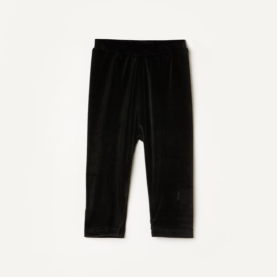 JUNIORS Girls Solid Elasticated Track Pants