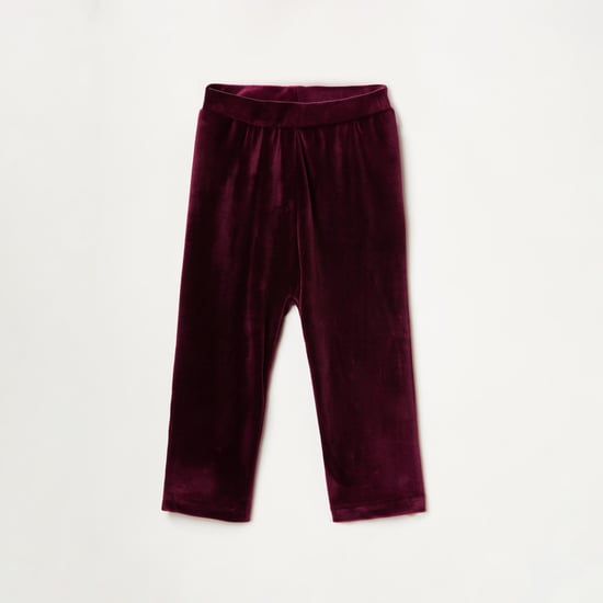JUNIORS Girls Solid Elasticated Track Pants