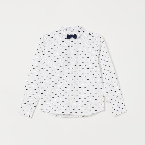 JUNIORS Virobar Boys Printed Full Sleeves Casual Shirt
