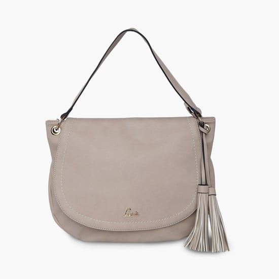 LAVIE Women Solid Handheld Bag Beige