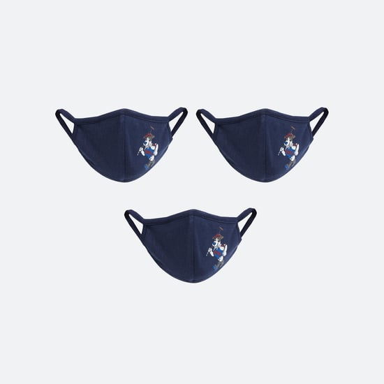 U.S. POLO ASSN. KIDS Boys Printed Anti-Viral Mask- Pack of 3