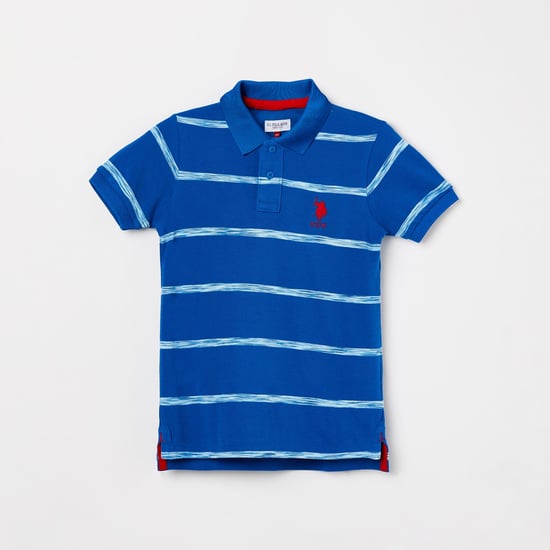 U.S. POLO ASSN KIDS Striped Short Sleeves Polo T-shirt