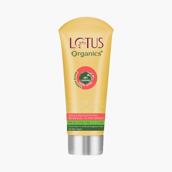 LOTUS Organics+ Sheer Brightening Mineral Sunscreen SPF 50 l PA+++