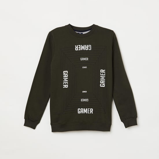 FAME FOREVER YOUNG Boys Printed Crew Neck Sweatshirt
