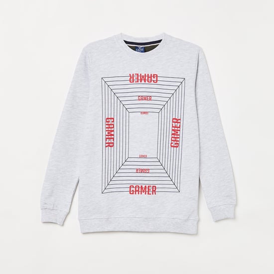FAME FOREVER YOUNG Boys Printed Full Sleeves Sweatshirt