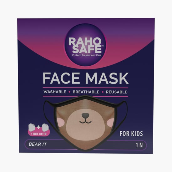 RAHO SAFE Boys Printed 2-Filter Face Mask