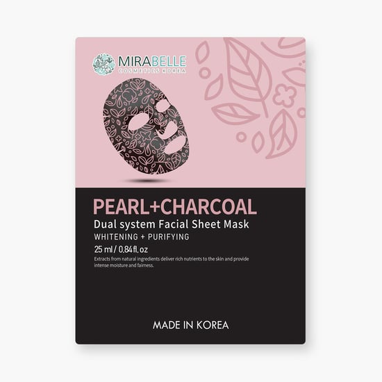 MIRABELLE Korea Dual System Facial Sheet Mask- Pearl + Charcoal