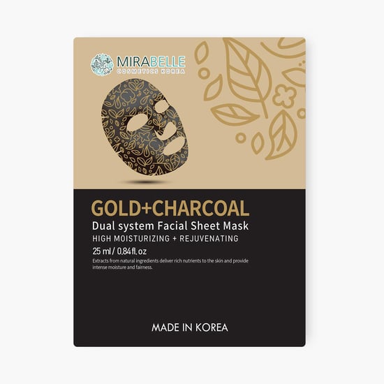 MIRABELLE Korea Dual System Facial Sheet Mask- Gold + Charcoal
