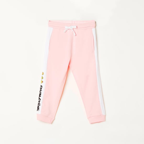 SMILEYWORLD Girls Printed Elasticated Jogger Track Pants